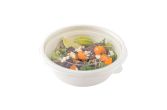 Round Clear Plastic Flat Lid - Fits 32 oz Salad Bowl