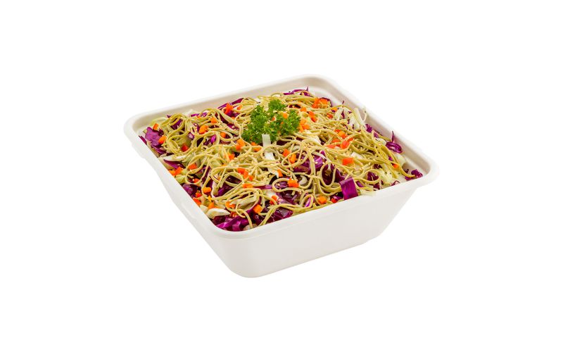 80 oz Square White Sugarcane Serving Bowl