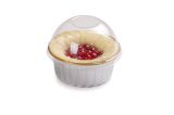 4 oz Round Silver Aluminum Baking Cup with Plastic Dome Lid