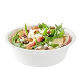 12 oz Round White Sugarcane Salad Bowl