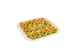 Square White Sugarcane Tray - 12in x 12in