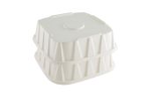 Square White Sugarcane Tray Lid - Fits 16in