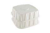 Square White Sugarcane Tray Lid - Fits 16in