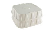 Square White Sugarcane  Tray Lid - Fits 18in