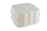 Square White Sugarcane  Tray Lid - Fits 18in