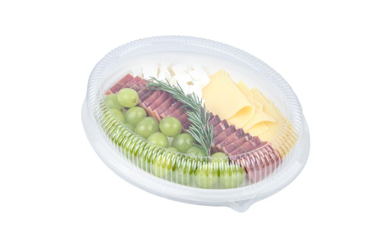 Oval Clear Plastic Ripple Dome Lid