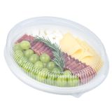 Oval Clear Plastic Ripple Dome Lid