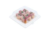 Square Clear Plastic Dome Lid - Fits Sugarcane Medium Plate