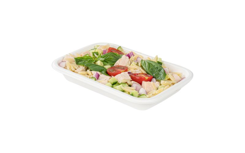12 oz Rectangle White Sugarcane Container