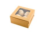 Square Kraft Cupcake Window Box