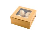 Square Kraft Cupcake Window Box