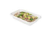 16 oz Rectangle White Sugarcane Container