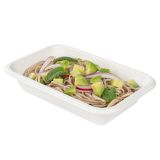 16 oz Rectangle White Sugarcane Container