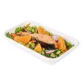 24 oz Rectangle White Sugarcane Container