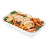 32 oz Rectangle White Sugarcane Container