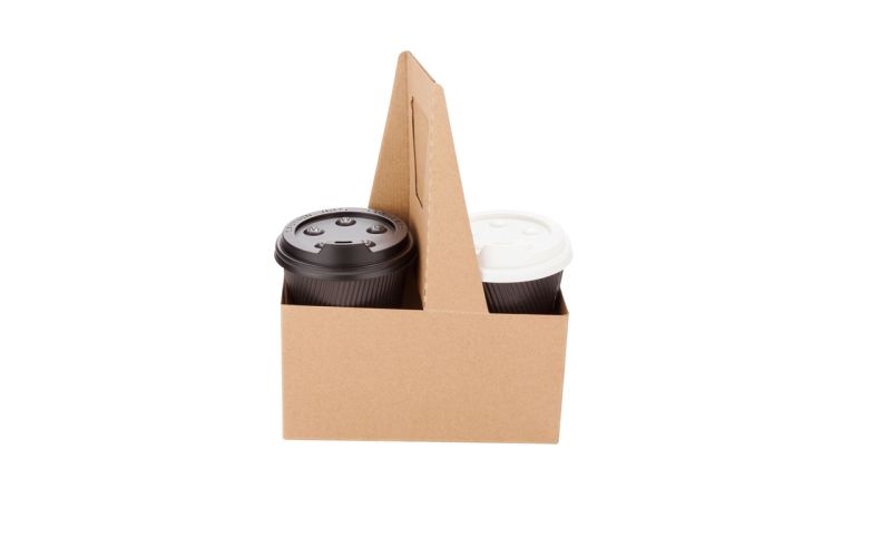 Kraft Paper Altalena Drink Carrier - Fits 2 Cups