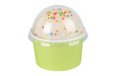 Round Clear Plastic To Go Cup Dome Lid - Fits 3 oz