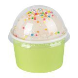 Round Clear Plastic To Go Cup Dome Lid - Fits 3 oz