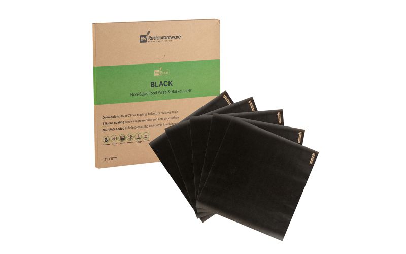 Black Paper Bakery Wrap & Basket Liner - 12in x 12in