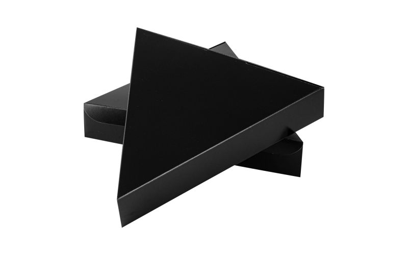 Black Paper Pizza Slice Box, Clamshell