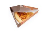 Kraft Paper Pizza Slice Box, Clamshell