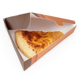 Kraft Paper Pizza Slice Box, Clamshell