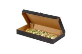 Kraft & Black Paper Corrugated Flatbread Box