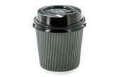 Black Plastic Coffee Cup Lid - Fits 4 oz