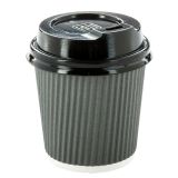 Black Plastic Coffee Cup Lid - Fits 4 oz