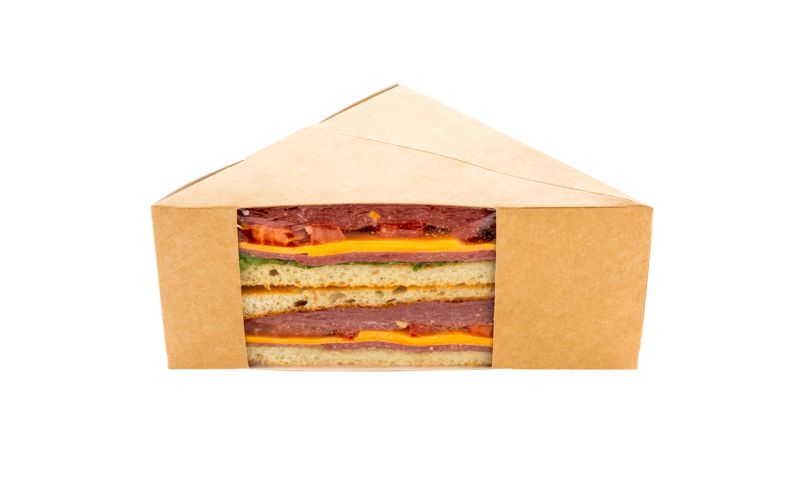 Triangle Kraft Paper Medium Sandwich Box