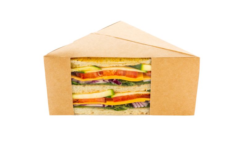 Triangle Kraft Paper Large Sandwich Box