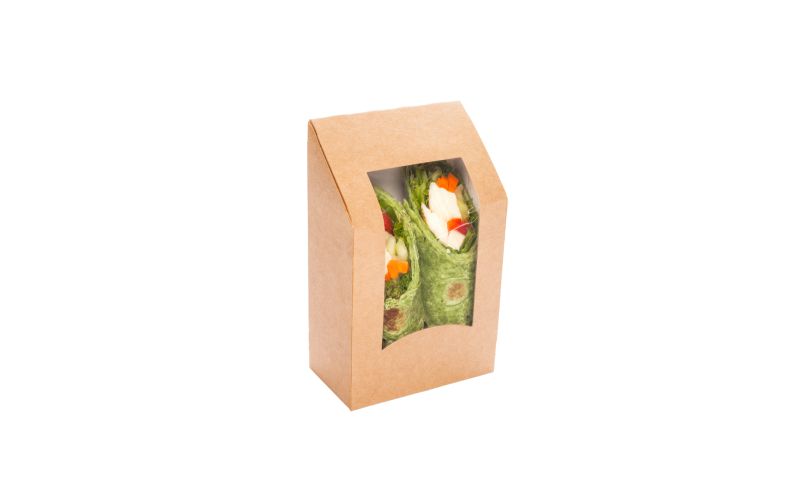 Rectangle Kraft Paper Take Out Container - Angle Cut