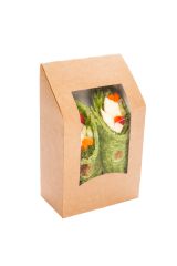 Rectangle Kraft Paper Take Out Container - Angle Cut