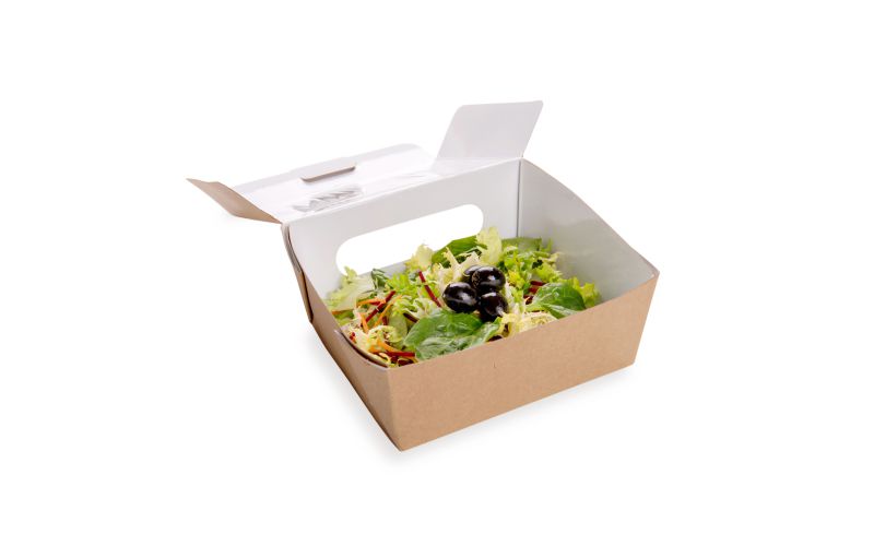 41 oz Rectangle Kraft Paper Large Bio Lunch Box