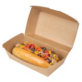 Rectangle Kraft Paper Sandwich Clamshell Container