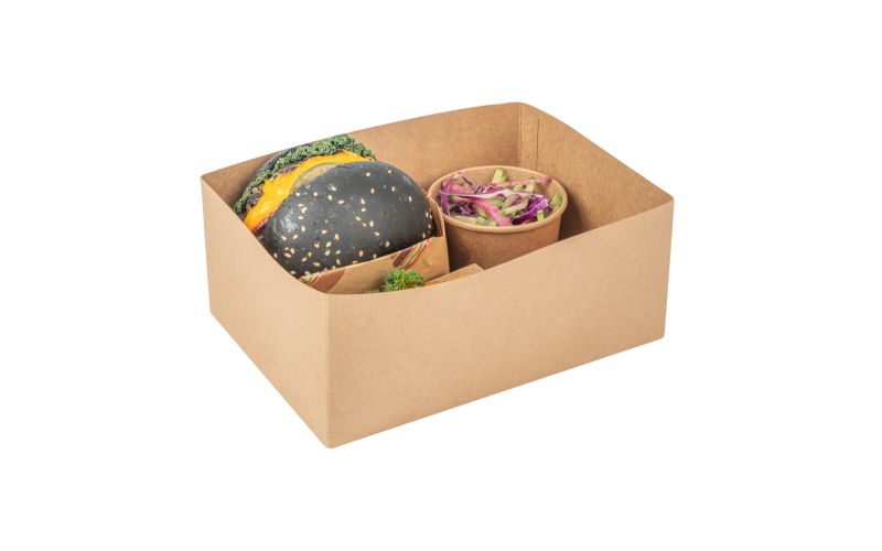 Rectangle Kraft Paper Sandwich Open Tray