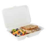 34 oz Sugarcane Clamshell Container