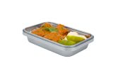 18 oz Silver Plastic Tamper-Evident Container with Clear Lid