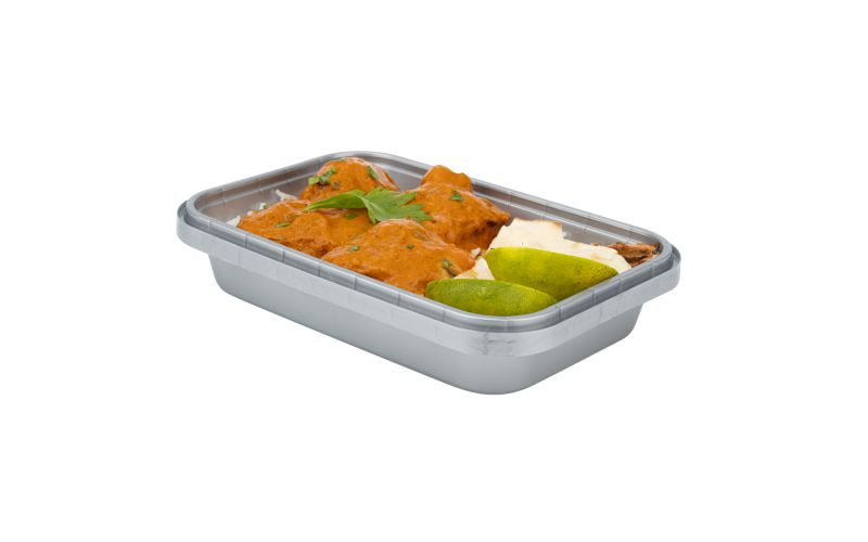 18 oz Silver Plastic Tamper-Evident Container with Clear Lid