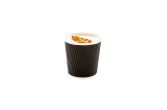 4 oz Black Paper Coffee Cup - Ripple Wall