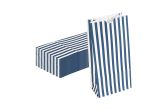 Blue & White Stripe Paper Bag, 2 lb