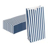 Blue & White Stripe Paper Bag, 2 lb