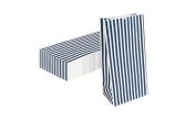 Blue & White Stripe Paper Bag, 8 lb