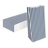 Blue & White Stripe Paper Bag, 8 lb