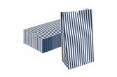 Blue & White Stripe Paper Bag, 12 lb