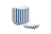 4 oz Blue & White Stripe Paper #25 Boat