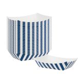 4 oz Blue & White Stripe Paper #25 Boat