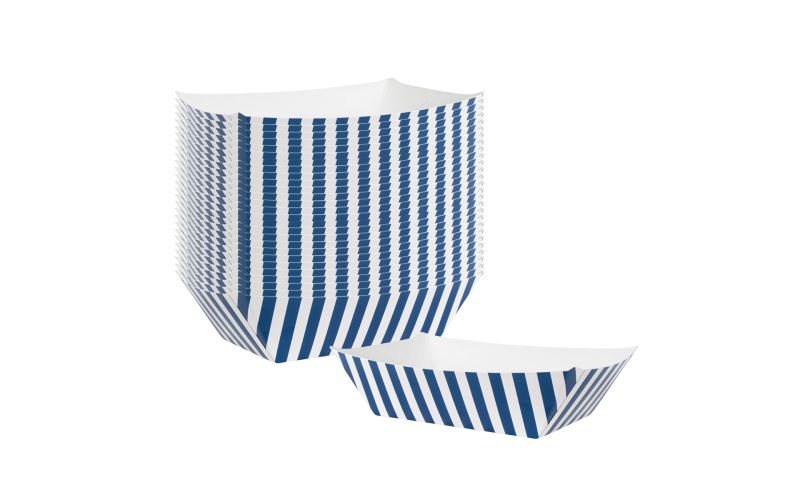 1/2 lb Blue & White Stripe Paper #50 Boat