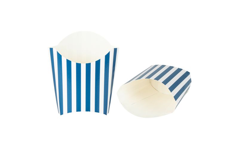 2 oz Blue & White Stripe Paper Container