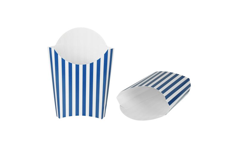 4 oz Blue & White Stripe Paper Container